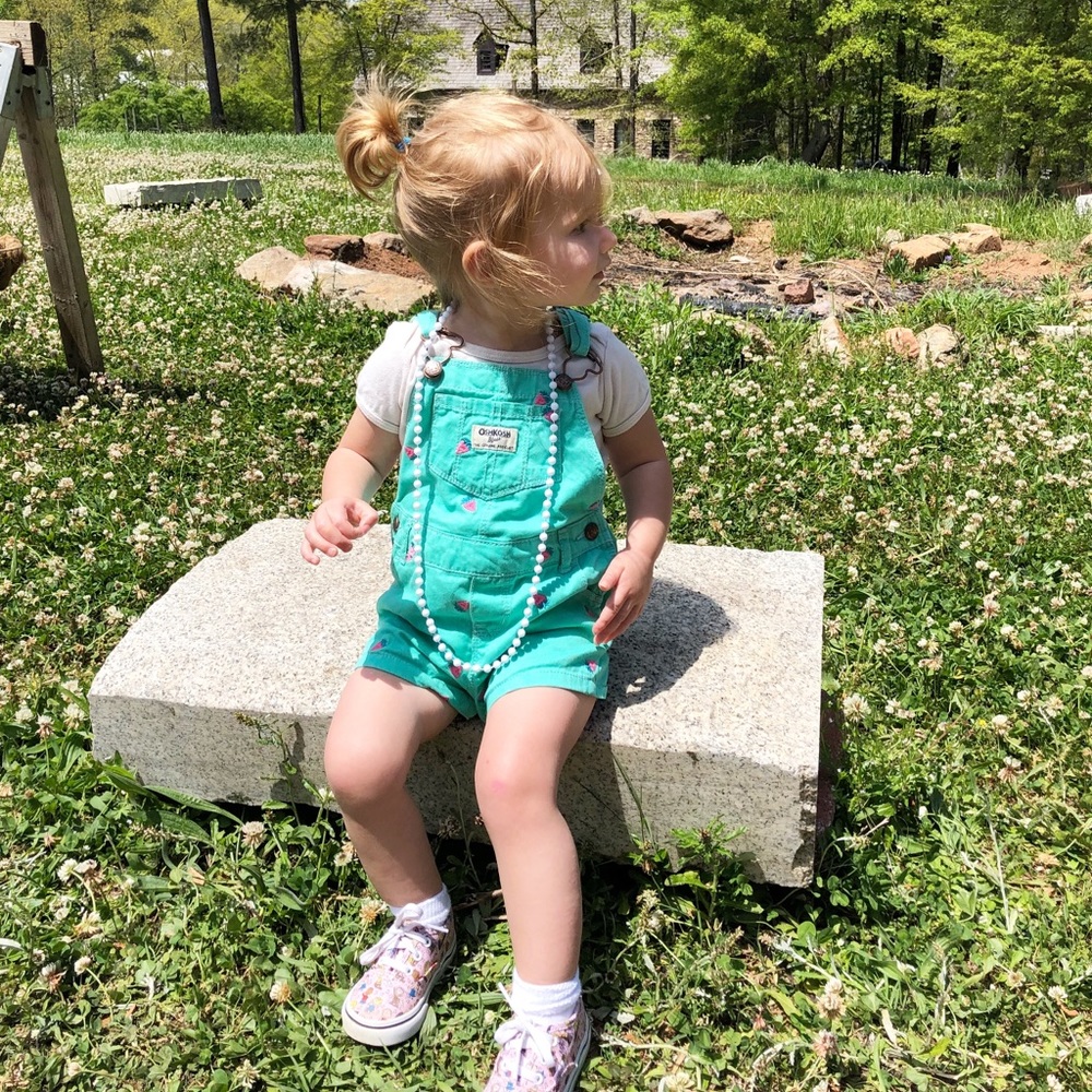 OshKosh Strawberry Shortalls (18 mos)